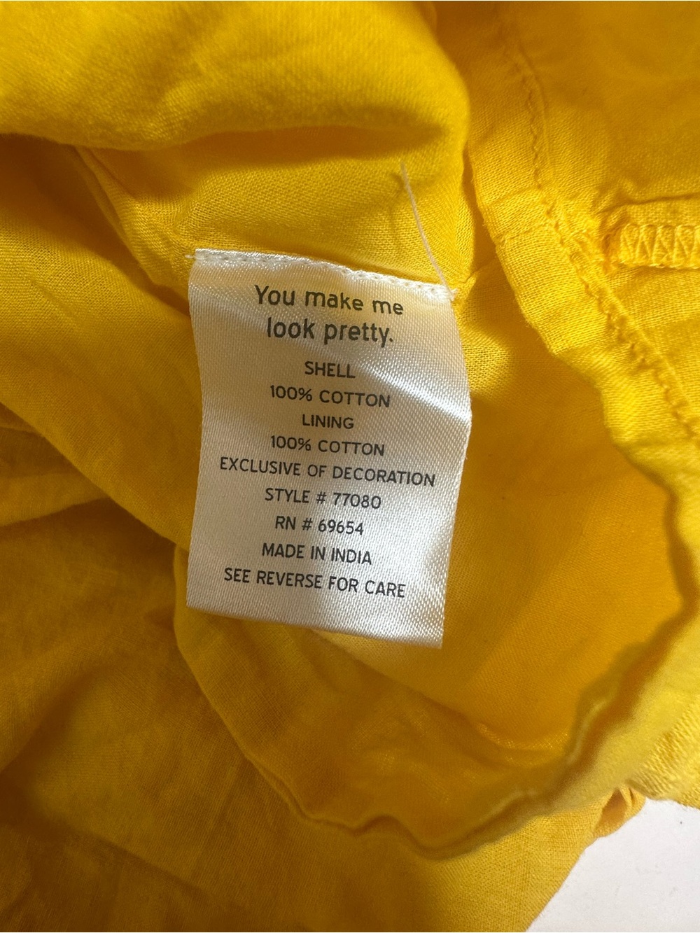 Anthropologie x RAHI Yellow Eyelete Long Sleeve Mini Shirtdress XS - Picture 10 of 13